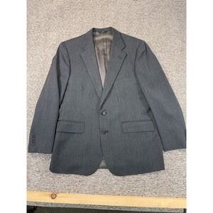 Vintage Polo University Club Blazer Mens 42L Herringbone Wool Sports Coat 90s